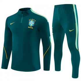 Brasil Sudadera De Entrenamiento 2026/27 Verde Quarter-Zip - Hombre