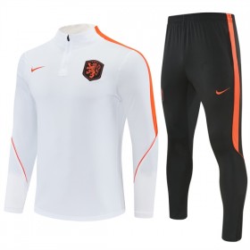 Países Bajos Sudadera De Entrenamiento 2026/27 Blanca Quarter-Zip - Hombre