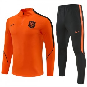 Países Bajos Sudadera De Entrenamiento 2026/27 Naranja Quarter-Zip - Hombre