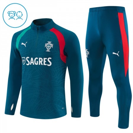 Portugal Sudadera De Entrenamiento 2026/27 Azul Quarter-Zip - Niño Portugal Sudadera De Entrenamiento 2026/27 Azul Quarter-Zip - Niño