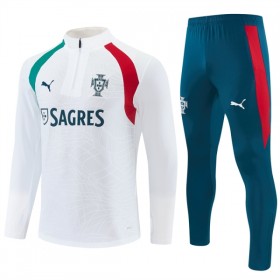 Portugal Sudadera De Entrenamiento 2026/27 Blanca Quarter-Zip - Hombre
