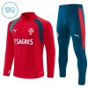 Portugal Sudadera De Entrenamiento 2026/27 Roja Quarter-Zip - Niño Portugal Sudadera De Entrenamiento 2026/27 Roja Quarter-Zip - Niño